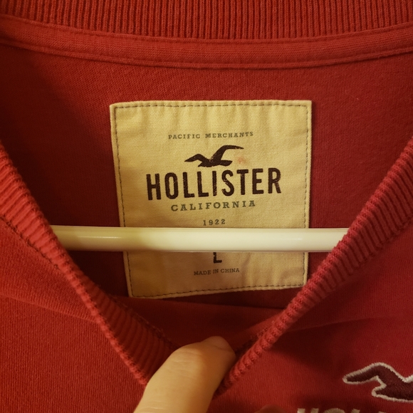Hollister Long Sleeve Tee-Red - Picture 2 of 4
